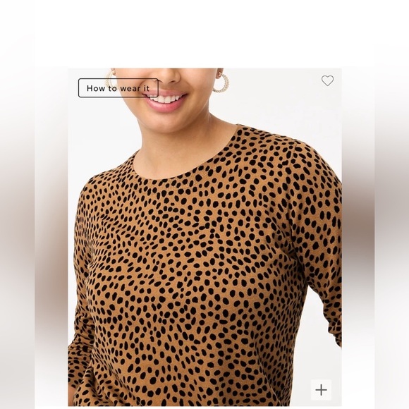J. Crew Factory Cheetah Teddie Sweater - Picture 2 of 5